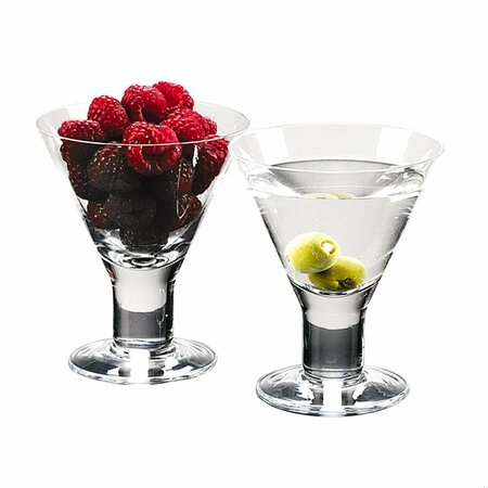 HOMEROOTS 6 oz 6 oz Mouth Blown Crystal Martini or Dessert Servers, Set of 4 375718